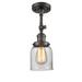 Innovations Lighting Bruno Marashlian Small Bell 5 Inch 1 Light Semi Flush Mount - 201F-PN-G58-LED