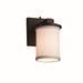 Justice Design Group Textile 8 Inch Wall Sconce - FAB-8771-10-WHTE-NCKL-LED1-700