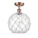 Innovations Lighting Bruno Marashlian Large Farmhouse Rope 10 Inch 1 Light Semi Flush Mount - 516-1C-PN-G122-10RB