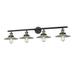 Innovations Lighting Bruno Marashlian Halophane 44 Inch 4 Light Bath Vanity Light - 215-SG-G1-LED