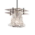 Justice Design Group Veneto Luce 6 Inch Mini Pendant - GLA-8165-20-LACE-MBLK-BKCD