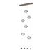 Hubbardton Forge Abacus 22 Inch 6 Light LED Linear Suspension Light - 139055-1003