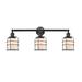 Innovations Lighting Bruno Marashlian Small Bell Cage 31 Inch 3 Light Bath Vanity Light - 205-BK-G51-CE