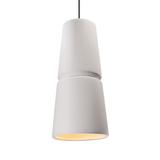 Justice Design Group Radiance 8 Inch Mini Pendant - CER-6435-WHT-DBRZ-WTCD-120E-LED-10W