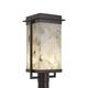 Justice Design Group Alabaster Rocks! - Pacific 18 Inch Tall 1 Light LED Outdoor Post Lamp - ALR-7543W-MBLK