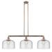 Innovations Lighting Bruno Marashlian X-Large Bell 42 Inch 3 Light Linear Suspension Light - 213-SN-G73-L-LED