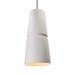 Justice Design Group Radiance 8 Inch Mini Pendant - CER-6435-BLK-ABRS-WTCD-120E-LED-10W