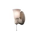 Justice Design Group American Classics 8 Inch Wall Sconce - CER-7121-WHT-GWST-NCKL