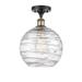 Innovations Lighting Bruno Marashlian Large Deco Swirl 10 Inch 1 Light Semi Flush Mount - 516-1C-OB-G1213-10