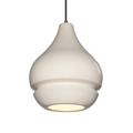 Justice Design Group Radiance 8 Inch Mini Pendant - CER-6400-MAT-ABRS-120E-LED-10W