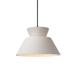Justice Design Group Radiance 11 Inch Pendant - CER-6420-BLK-ABRS-WTCD-120E-LED-10W