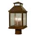 Arroyo Craftsman Canterbury 12 Inch Tall 3 Light Outdoor Post Lamp - CAP-7OF-VP