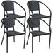 Sunnydaze Aderes Outdoor Arm Chair - Black