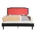 LYKE Home Delran Black/Red Faux Leather Queen Bed