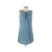 As U Wish Casual Dress - Popover: Blue Dresses - Women's Size Small