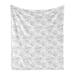 East Urban Home Ambesonne Fleece Throw Microfiber/Fleece/Microfiber/Fleece in White | 50 W in | Wayfair 0DEB56646D394445BACCF7E81EA3EEF4