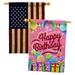 Breeze Decor 2-Sided Polyester 40" x 28" House Flag in Brown/Pink/Red | 40 H x 28 W in | Wayfair BD-PC-HP-115133-IP-BOAA-D-US18-BD