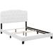 Amelia Faux Leather Bed by Modway Upholstered/Faux leather in White | 47.5 H x 80 W x 81.5 D in | Wayfair MOD-5992-WHI