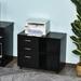 Wade Logan® Artemij 3-Drawer Mobile Lateral Filing Cabinet Wood in Black | 25.5 H x 31.5 W x 15.75 D in | Wayfair CD5C29D766314947A417F20EC62313A2