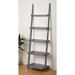 Zipcode Design™ Ricardo 70" H x 21.63" W Ladder Bookcase Wood in Gray | 69.5 H x 21.63 W x 14 D in | Wayfair ZPCD1459 38274586