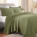 House of Hampton® Daryah 100% Cotton Modern & Contemporary Oversized Coverlet/Bedspread Set Cotton in Green | King Coverlet + 2 Shams | Wayfair