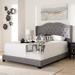 Three Posts™ Harrel Tufted Standard Platform Bed Upholstered/Polyester in Gray | 55.71 H x 65.55 W x 85.63 D in | Wayfair