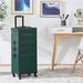 Symple Stuff Abrams Rolling 4 In 1 Cosmetic Trolley Makeup Case Wood/Plastic/Metal in Green | 39.5 H x 13.4 W x 10 D in | Wayfair