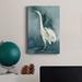 Bay Isle Home™ -Simple Egret IV Premium Gallery Wrapped Canvas - Ready To Hang Canvas, Solid Wood in Blue/Green/Indigo | 12 H x 8 W x 1 D in | Wayfair