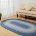 White 36 x 0.5 in Indoor/Outdoor Area Rug - August Grove® Engstrom Handmade Braided Blue Indoor/Outdoor Area Rug Polypropylene | Wayfair