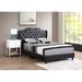 Alcott Hill® Tufted Low Profile Storage Standard Bed Upholstered/Faux leather in Black | 50 H x 60 W x 80 D in | Wayfair