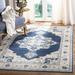 Blue/White 48 x 0.31 in Indoor Area Rug - Langley Street® Evart Oriental Navy/Creme Area Rug | 48 W x 0.31 D in | Wayfair