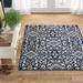 Blue/Navy 26 x 0.28 in Area Rug - Charlton Home® Hughes Oriental Machine Made Power Loom Area Rug in Navy Area | 26 W x 0.28 D in | Wayfair