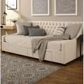 Darby Home Co Aron Twin Daybed Upholstered/Metal/Polyester in White | 40 H x 45 W x 84 D in | Wayfair DBHM7866 42974943