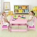 Harriet Bee Square Play/Activity Table & Chair Set Wood in Pink | 19 H x 24.5 W in | Wayfair B87660973D734CEAA57B29FCD9653A8A