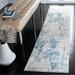 Blue/White 24 x 0.39 in Indoor Area Rug - 17 Stories Olaughlin Ivory/Blue Area Rug Polypropylene | 24 W x 0.39 D in | Wayfair
