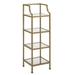 Willa Arlo™ Interiors Catie 40" H x 12.5" W Metal Etagere Bookcase Metal in Yellow | 40 H x 12.5 W x 12.5 D in | Wayfair