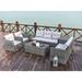 Red Barrel Studio® Kensli 6 Piece Rattan Complete Patio Set w/ Cushions Synthetic Wicker/All - Weather Wicker/Wicker/Rattan in Brown | Wayfair