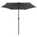 VidaXL Outdoor Umbrella Parasol w/ Crank Patio Sunshade Sun Shelter Aluminum Metal in Gray | 106.3 W x 106.3 D in | Wayfair 47346