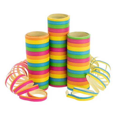Serpentins ""Party"", 3 rouleaux de 4 m
