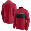 Men's Fanatics Branded Red/Black Atlanta Falcons Block Party Quarter-Zip Jacket