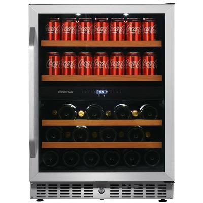 EdgeStar 24 Inch Wide Wine and Beverage Cooler with Dual Zone - Stainless Steel
