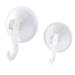 Kitchen Bathroom Suction Cup Wall Hook Towel Pan Hanger 2pcs White