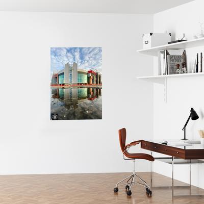 Manchester United Forecourt Reflection Print – A2 Image
