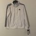 Adidas Jackets & Coats | Adidas Big Boys Zip-Front Iconic Tricot Jacket | Color: White | Size: M (10/12)