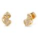 Kate Spade Jewelry | New Kate Spade Pave Heart Monkey Stud Earrings In Gold | Color: Gold | Size: Os