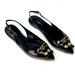 Louis Vuitton Shoes | Louis Vuitton Insider Flat Sling Ballerina Shoes | Color: Black | Size: 6.5