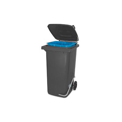 BRB Müllbehälter mit Fußpedal u. Klemmring, 80 Liter, anthrazit,BxTxH 445x520x930 mm Image