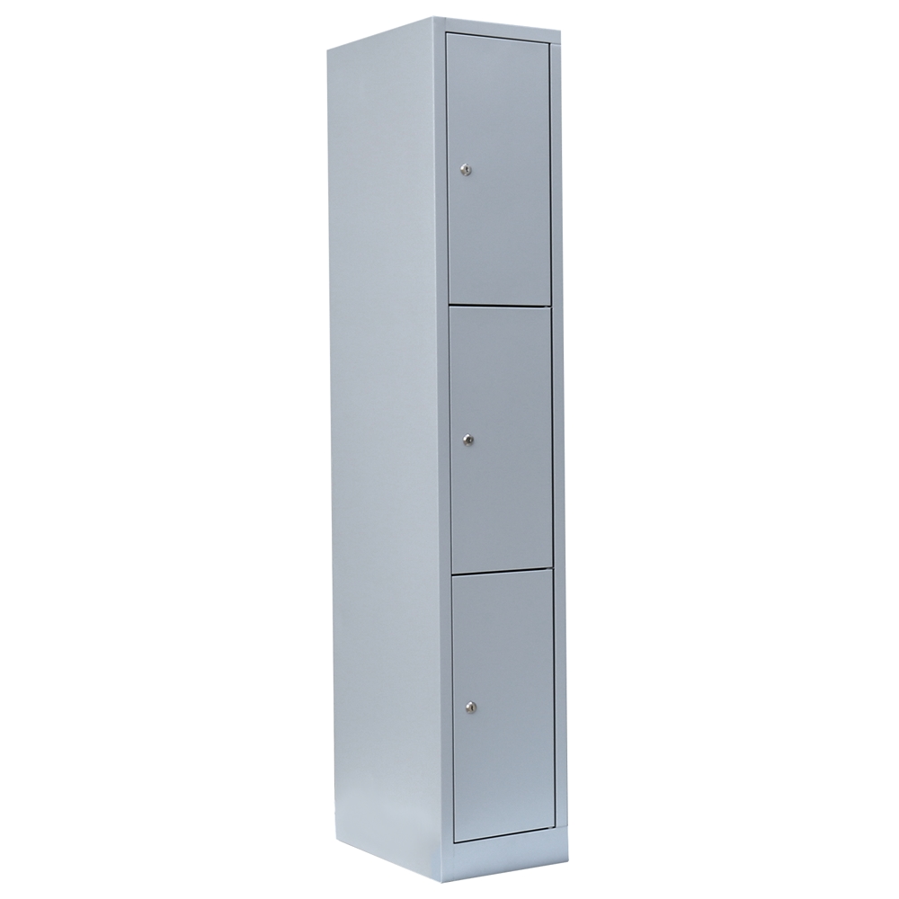 Lüllmann® Schließfachschrank, 1 Abteil, 3 Fächer, 1800 x 315 x 500 mm, lichtgrau Image