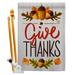 Ornament Collection Thanksgiving 2-Sided Polyester 40 x 28 in. Flag Set in Brown/Red/Yellow | 40 H x 28 W in | Wayfair