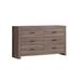 Latitude Run® 6 Drawer 58.5" W Double Dresser Wood in Brown | 33.25 H x 58.5 W x 16.25 D in | Wayfair A004723D4A58437697FB8F66DBC01A3B